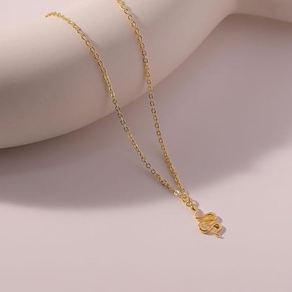 Neiman Marcus 14k Gold Plated Snake Necklace - Picture 4 of 4